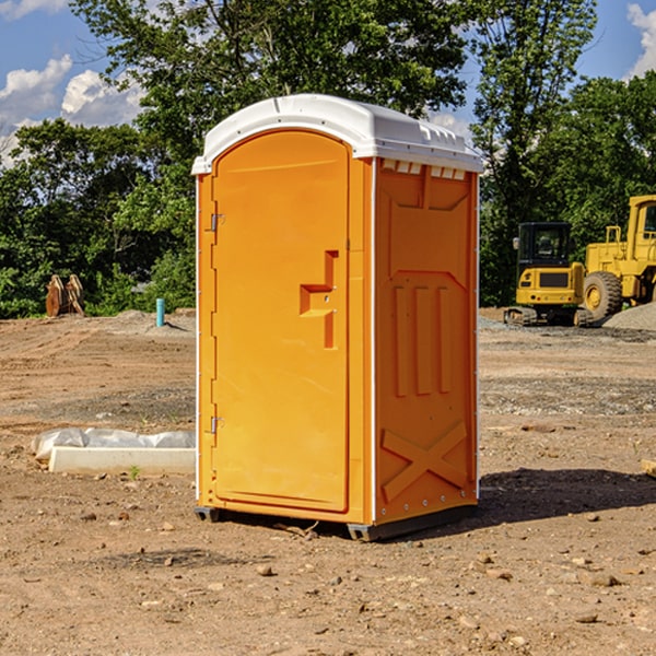 how often are the porta potties cleaned and serviced during a rental period in Martensdale IA